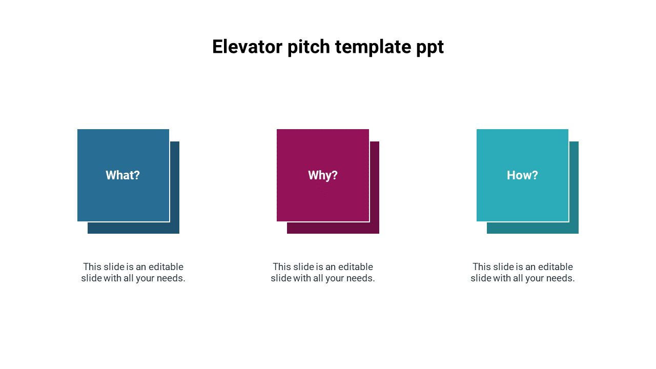 elevator pitch template ppt